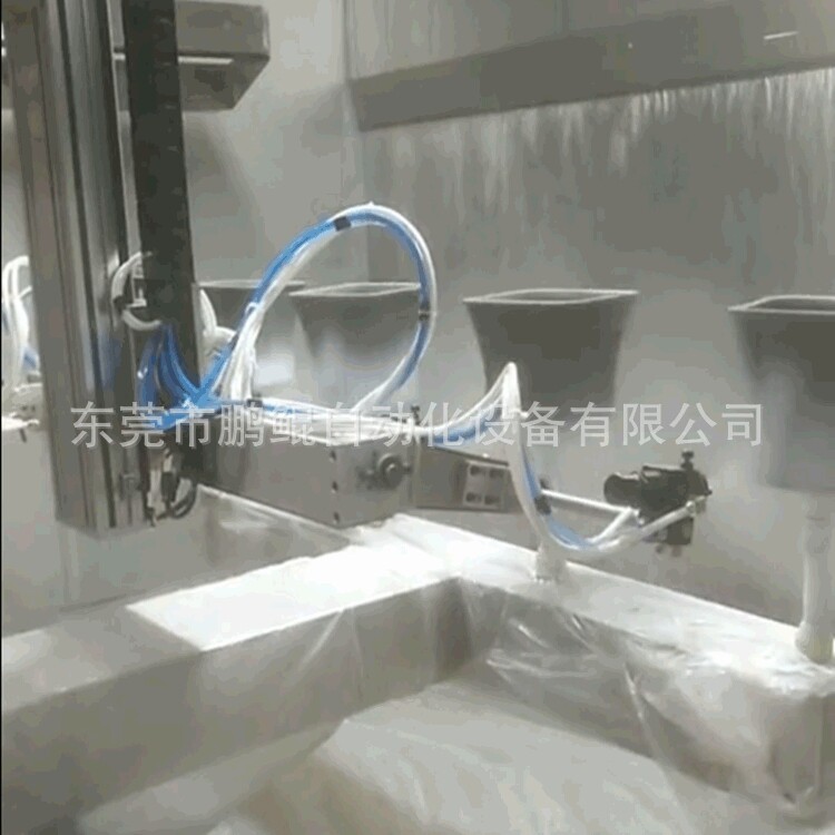 厂家直销树脂花盆4枪6轴智能型喷漆设备 自带吸盘功能喷涂机现机
