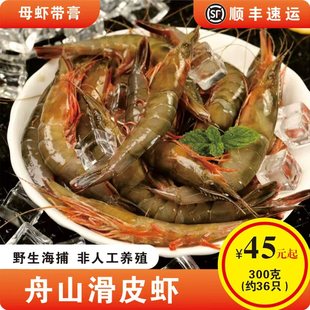 舟山青壳船冻滑皮虾鲜活冷冻东海野生呛虾 硬壳虾 冷冻条虾