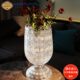 捷克进口BOHEMIA手工精刻水晶玻璃大号落地玄关餐桌茶几花瓶摆件