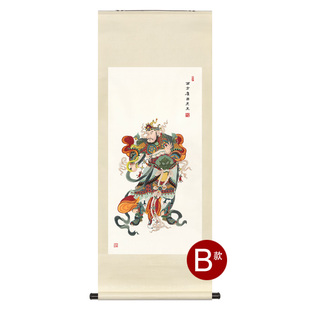 工笔人物国画四大k天王金刚菩萨画像玄关书房中式画轴挂画卷轴画