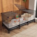 兔笼子家用室内大号专用带厕所自动清粪荷兰猪豚鼠宠物兔子窝格架