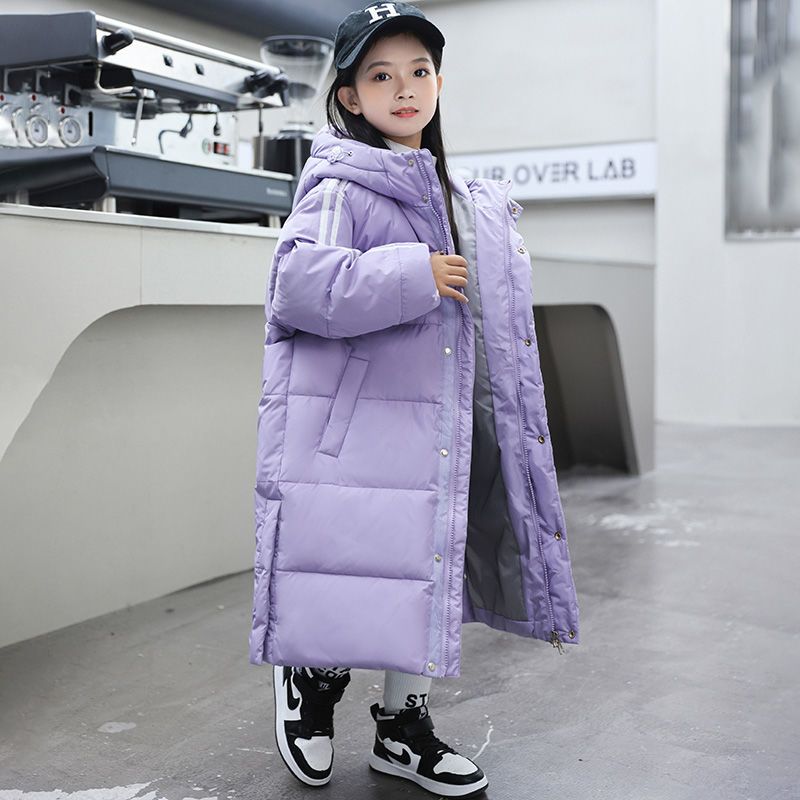儿童羽绒服女童中长款过膝加厚2025新款洋气男女宝宝冬装男童外套
