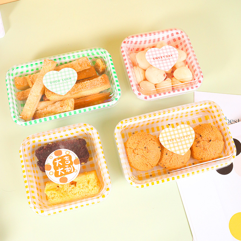 野餐打包盒寿司水果甜品蛋糕便当露营春游摆摊外卖一次性包装盒子