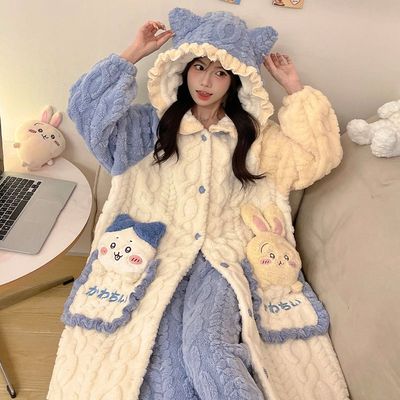 乌萨奇小八可爱珊瑚绒睡衣加厚