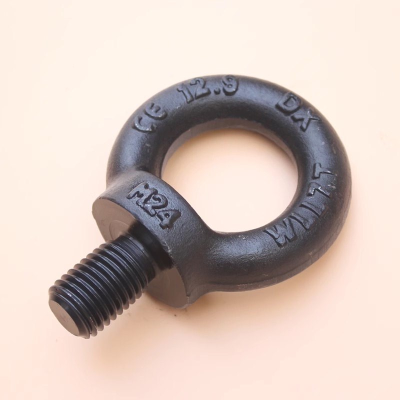 12.9级高强度吊环螺丝发黑色模具吊环y螺栓螺钉M12M16M20M24M30M3