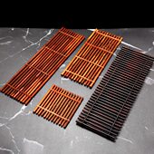 日料摆盘装 烤肉拼盘花草摆件海鲜姿造道具 饰刺身竹排竹篱笆日式