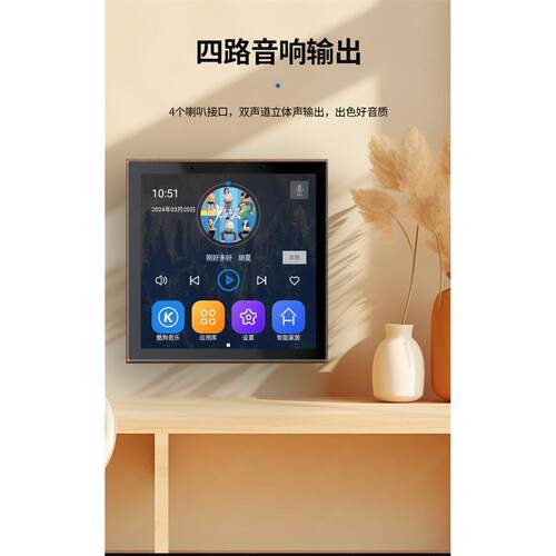 向往hope/4X家庭智能家居系统背景音乐主机播放器吸吊顶喇叭套装