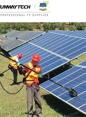 光伏板清洗机组件电动喷水清洁工具太阳能门头工具电动清洁刷