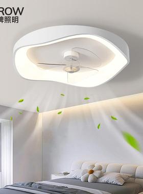 卧室风扇灯2025新现代简约全光谱护眼智能主卧顶灯电风扇灯具