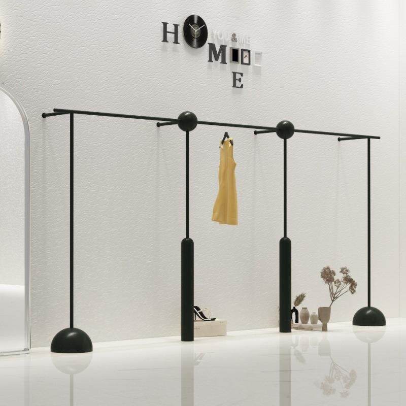 服装店展示架男女装童装店上墙壁挂式陈列货架哑光黑色挂衣服架子