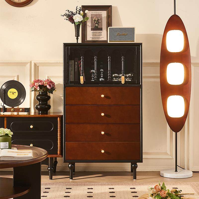 法式复古实木斗柜客厅中古风收纳柜小户型家用边柜设计师拼色边柜,清洗/食品/商业设备,风口/风叶/风机配件,淘宝优惠券,粉丝福利购,淘宝优惠卷