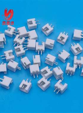 XH2.54-2P直针XH-2A白色针座TJC3接插件2.54-2P端子连接器xh-2a