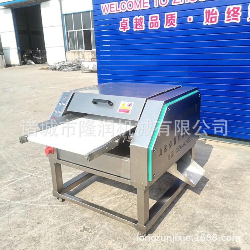 隆润机械供应鸡脖鸡腿快速剥皮机 琵琶腿连续式去皮机 不伤料