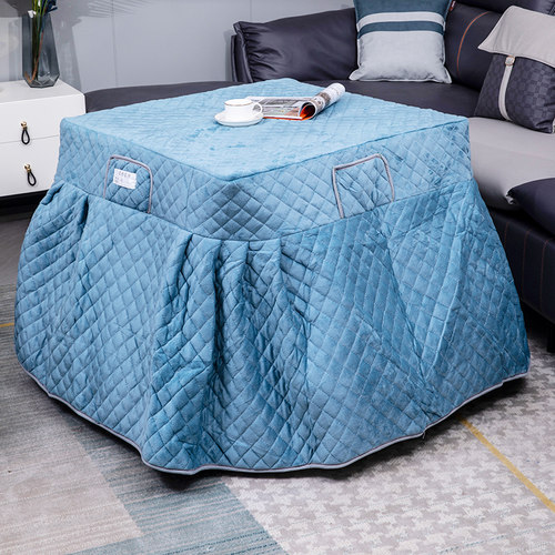 新款电炉罩烤火罩套桌q布烤火桌子罩套正方形双面加绒加厚冬季家