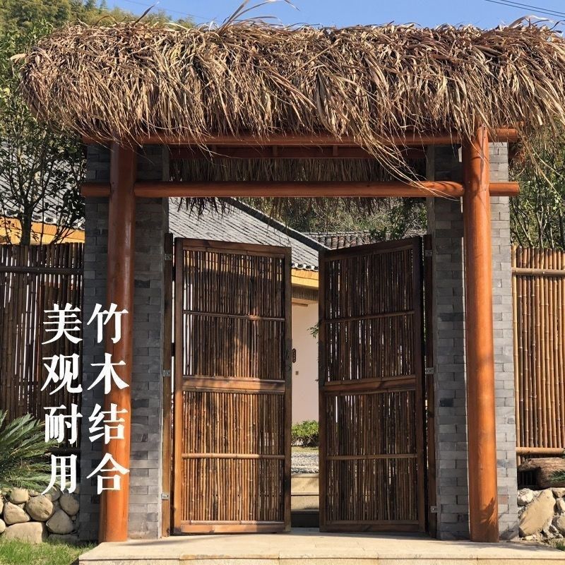 仿古篱笆门围栏花园装饰门室外防腐木小门围栏隔断竹子竹篱笆竹门,收纳整理,磁吸收纳板,淘宝优惠券,粉丝福利购,淘宝优惠卷