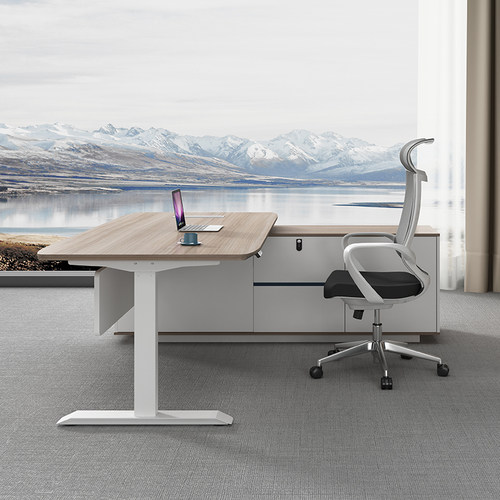 智能双电机电动升降桌电脑桌书房办公桌老板桌主管桌班台升降班台