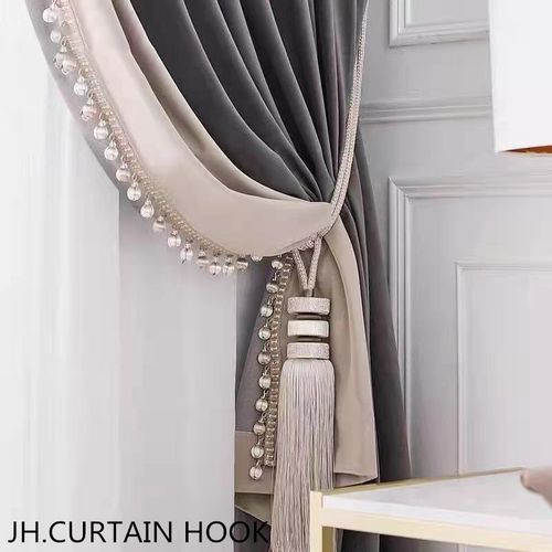 包邮现代简约轻奢水钻窗帘挂球流苏客厅窗帘扣绑带绑绳装饰吊穗