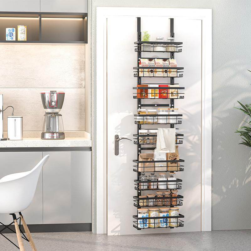 新款厨房门后收纳架铁艺多层卧室门后挂篮免打孔调味料置物架,清洗/食品/商业设备,风口/风叶/风机配件,淘宝优惠券,粉丝福利购,淘宝优惠卷