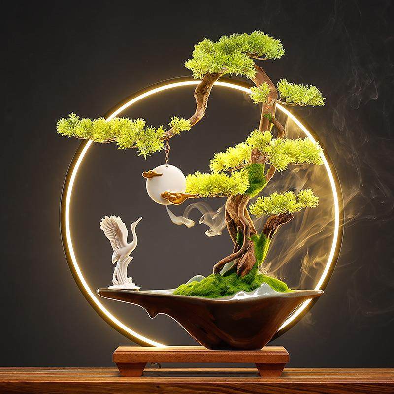 新中式仿真迎客松崖柏摆件电视柜家居办公室桌面绿植盆栽摆设装饰,金属材料及制品,金属加工件/五金加工件,淘宝优惠券,粉丝福利购,淘宝优惠卷