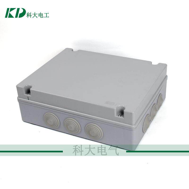 380*300*120mm大型带预留孔塑料接线盒橡胶头接线盒监控接线盒