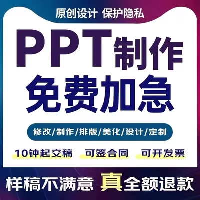 ppt制作代做设计定制美化修改企业宣传工作汇报说课课件总结述职