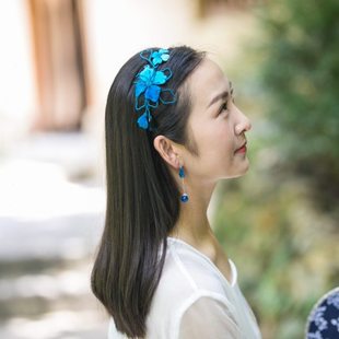 酉州苗绣手工刺绣发箍民族风个性复古妈妈压发头箍显脸小