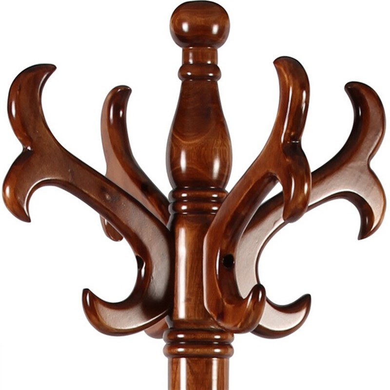 实木衣帽架欧式家用酒店客房卧室C客厅落地创意大理石底盘挂衣架