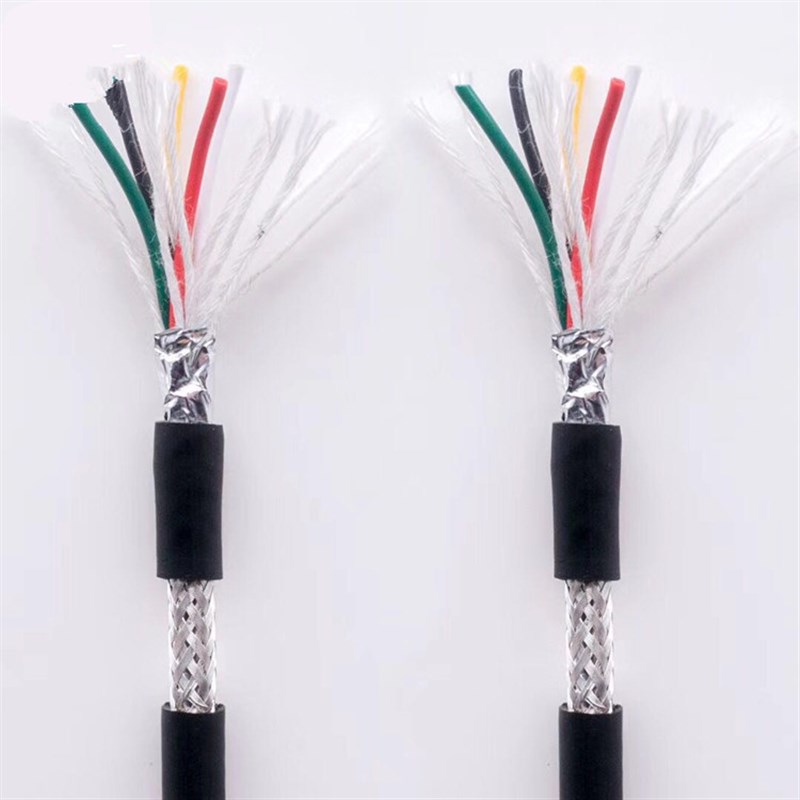 国标高柔性拖链屏蔽线TRVVP2/3/4/5/6/7/8芯0.75平方耐弯折信号线