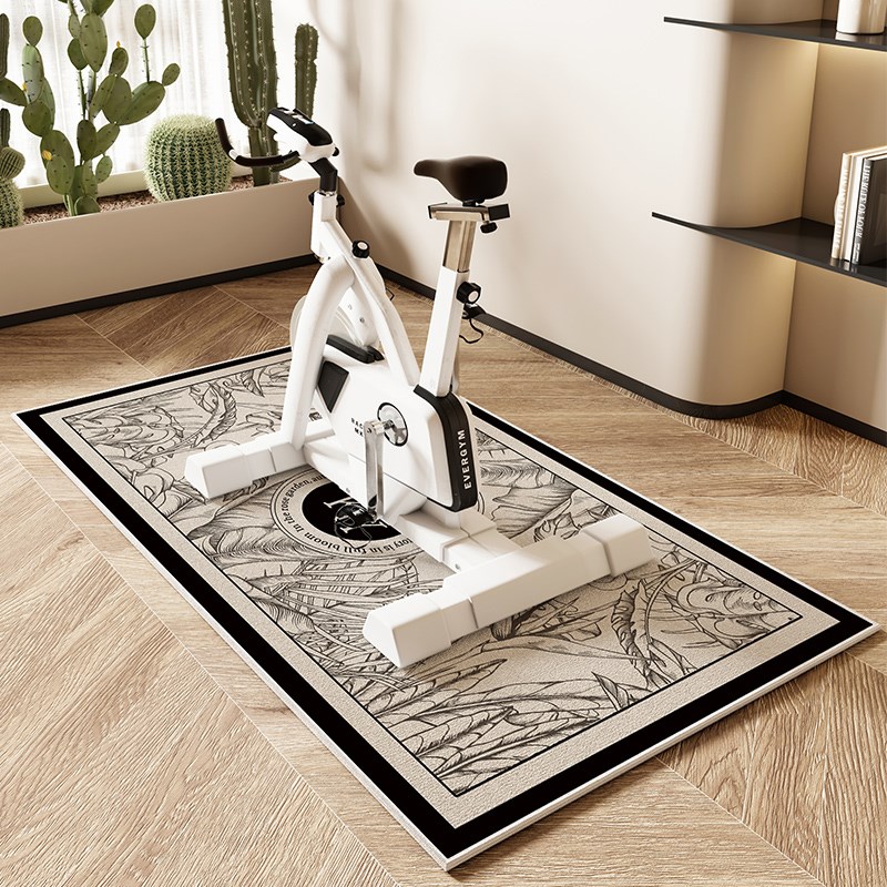 动感单车地垫防震垫椭圆机垫子减震隔音垫健身专用防滑垫健身地毯