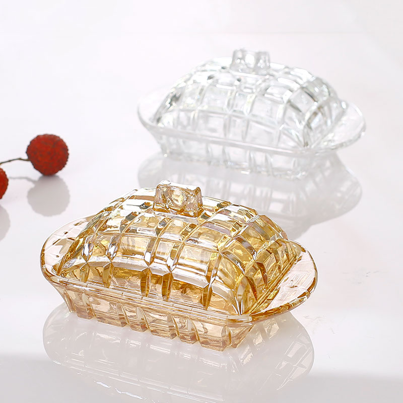 玻璃带盖蛋糕盘小试吃盘水果盘家用糖果盘零食盘点心盘网红甜品盘