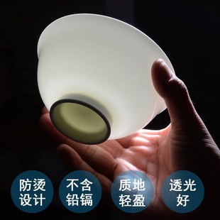 唐山高档骨瓷家用吃饭面碗纯白高脚防烫陶瓷碗釉下彩食品级无毒碗