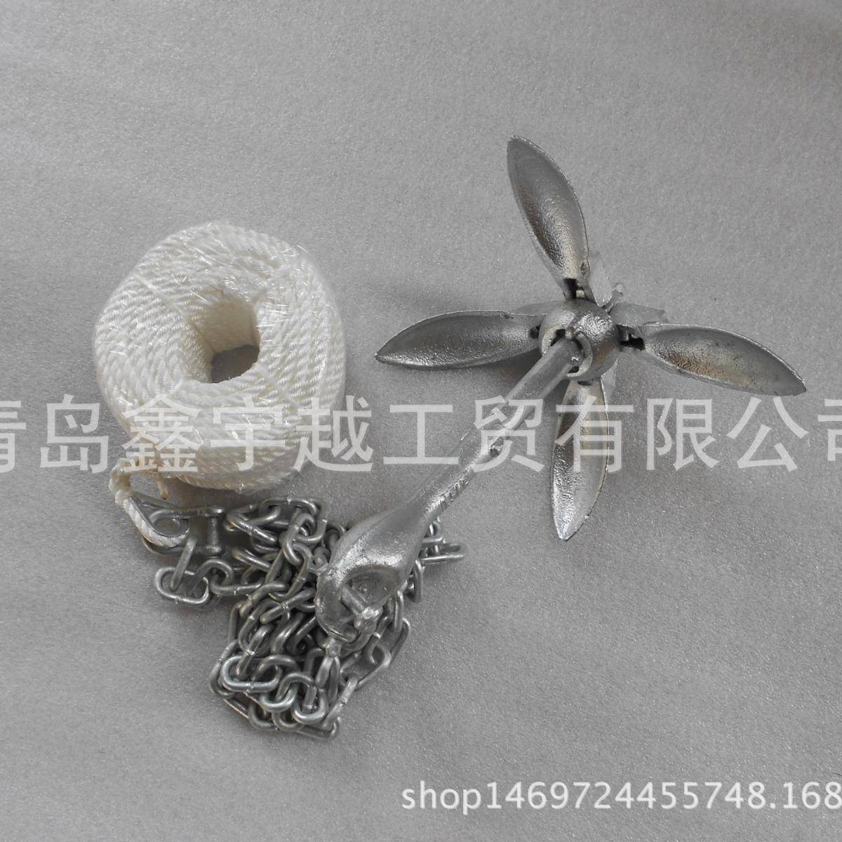 供应出口优质热镀锌 热浸锌 折叠锚 伞形锚 船锚组合 四爪锚