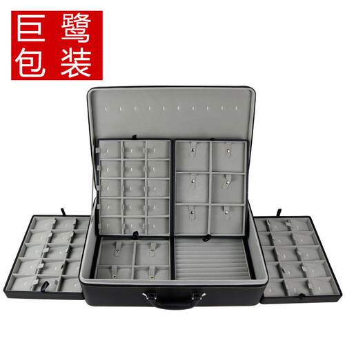 超大号珠宝箱手提箱旅行首饰盒便携式饰品收纳箱pu大容量首饰盒