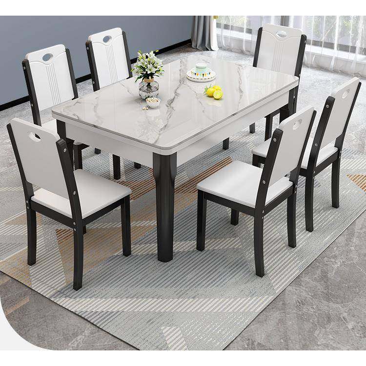 亮光岩板餐桌椅组合现代简约大理石餐桌家用小户型吃饭桌子长方形,自行车/骑行装备/零配件,更多零件/配件,淘宝优惠券,粉丝福利购,淘宝优惠卷