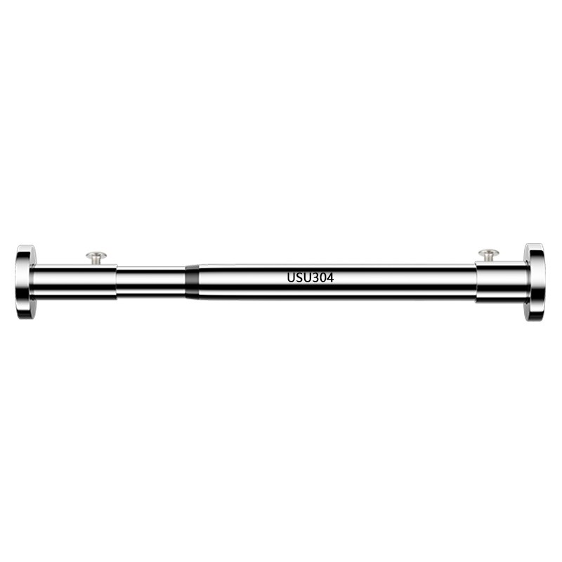 304不锈钢打孔伸缩晾衣杆阳台B固定式晾衣架衣柜浴室撑杆一根挂杆