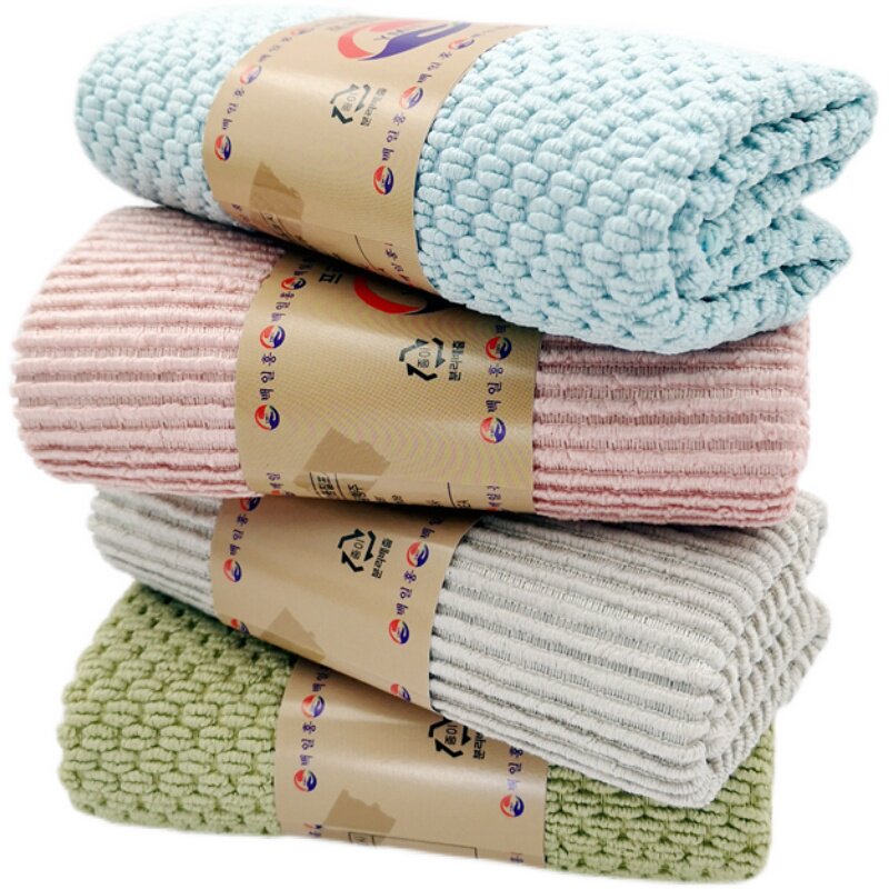 韩国抹布厨房吸水不掉毛加厚毛巾擦地板擦桌子家用洗碗清洁百洁布