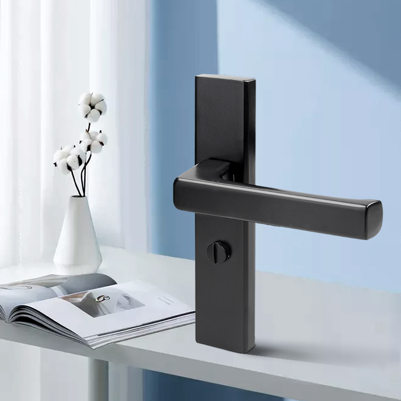 加厚卫生间门锁洗手间厕所浴室通用型室内铝合金门Y把手单舌家用