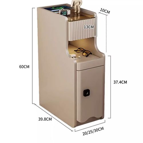 智能床头柜小型极窄现代简约网红迷你储物窄柜夹缝柜无线充电新款