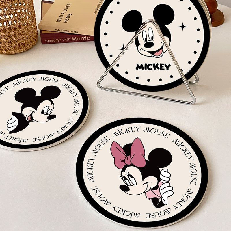 米奇隔热垫子家用防烫耐高温锅垫碗垫防水餐桌桌垫加厚卡通杯垫