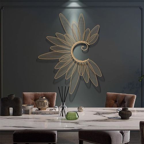 轻奢铁艺壁饰挂件会所ktvv走廊玄关餐厅床头沙发背景墙面装饰壁画