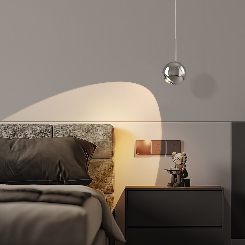 小山丘卧室床头吊灯高级感轻奢客厅背景墙装饰灯简U约主卧小吊线