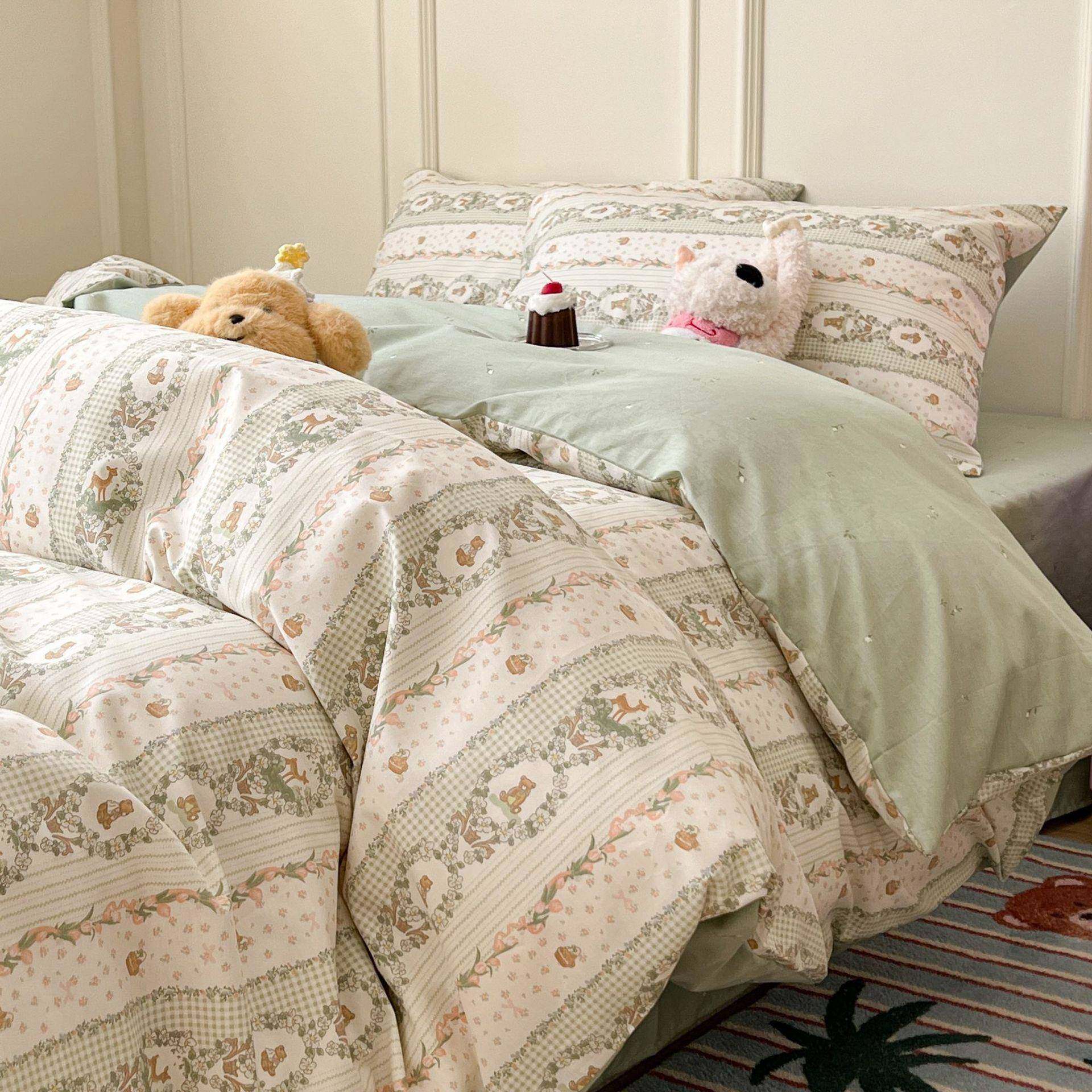 小清新卡通100全棉四件套学生宿舍亲肤纯棉小碎花床单被套三件套,金属材料及制品,金属加工件/五金加工件,淘宝优惠券,粉丝福利购,淘宝优惠卷