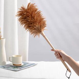 手工真鸡毛掸子老式家用除尘禅子车用清洁扫灰不掉毛装饰插瓶摆件