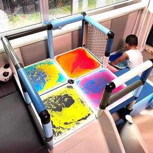 40CM恒赋新品海洋生物液体地板地砖攀爬架适配儿童拼图地板感官垫