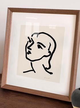 天台悦先方形实木相框挂墙333850现代中式宣纸卡纸字画书画装裱