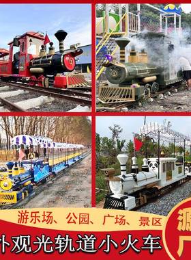 2025新款景区轨道火车户外农庄网红仿真蒸汽电动观光大型火车