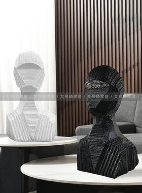 现代简约抽象人物雕塑艺术品客厅电视柜橱窗家居软装饰品桌面摆件
