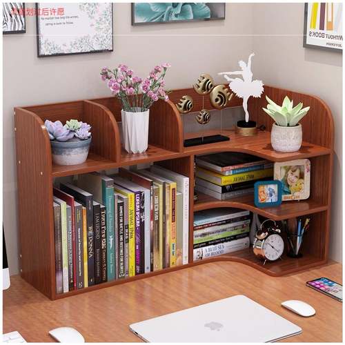 ft书桌实木小型学生置物架收纳婴儿家用台上书架桌面桌上简易办公