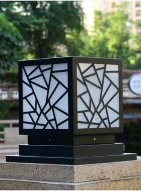生产柱头灯玻璃面发光壁灯玻璃钢草坪灯300方太阳能柱头
