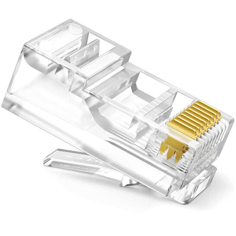 TP-LINKTL-EH601-100六类网络千兆水晶头RJ45专用接头镀金全铜